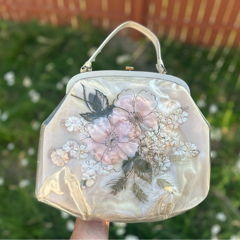 Floral Vintage Cream Handbag